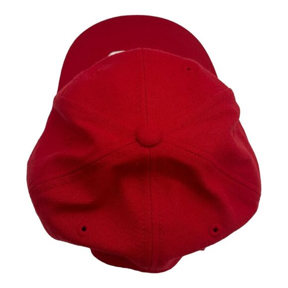 Vintage Wisconsin Badgers Hat Red Snapback G Cap NCAA College University 80s 90s - Picture 5 of 9